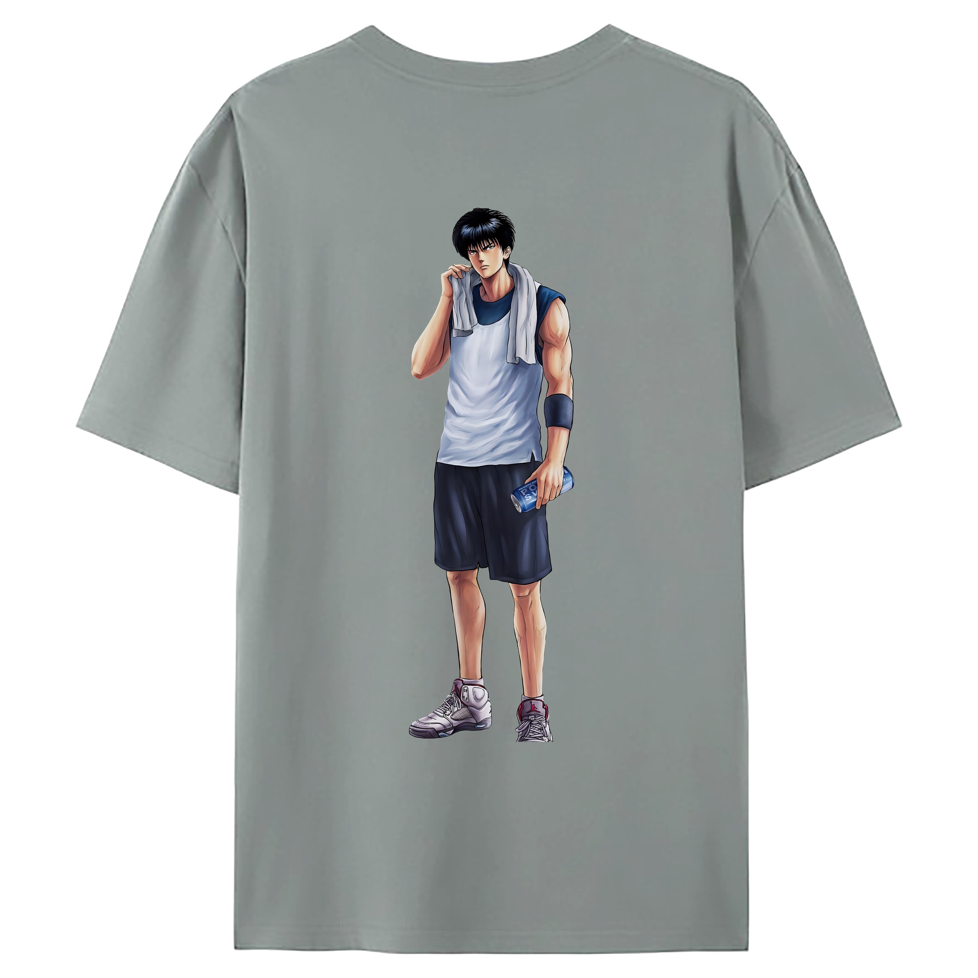 （画像用） SLAM DUNK／スラムダンク 綿100％ メンズ半袖Tシャツ（バックプリント） 通気性
